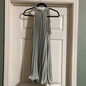 Elegant Pleated Halter Dress